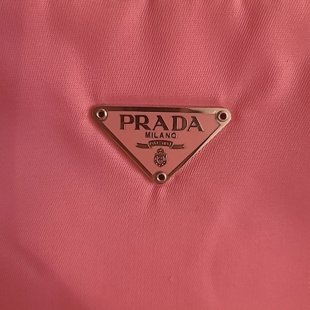 Prada Pink Tessuto Nylon Mini Shoulder Bag Y2K Vintage Authentic - Picture 8 of 12